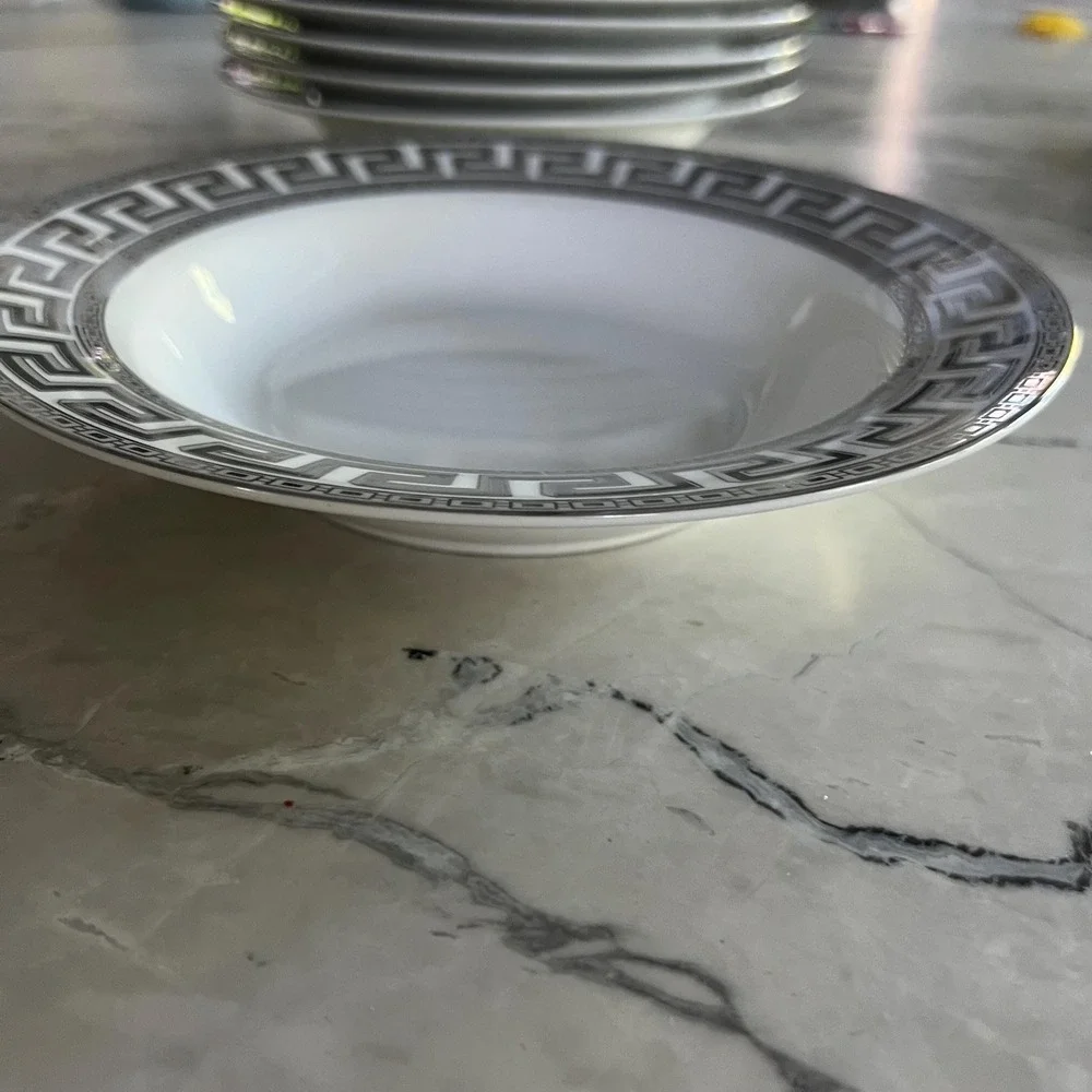 Casati‎ Bavaria Greek Key Silver Pewter dish assortment